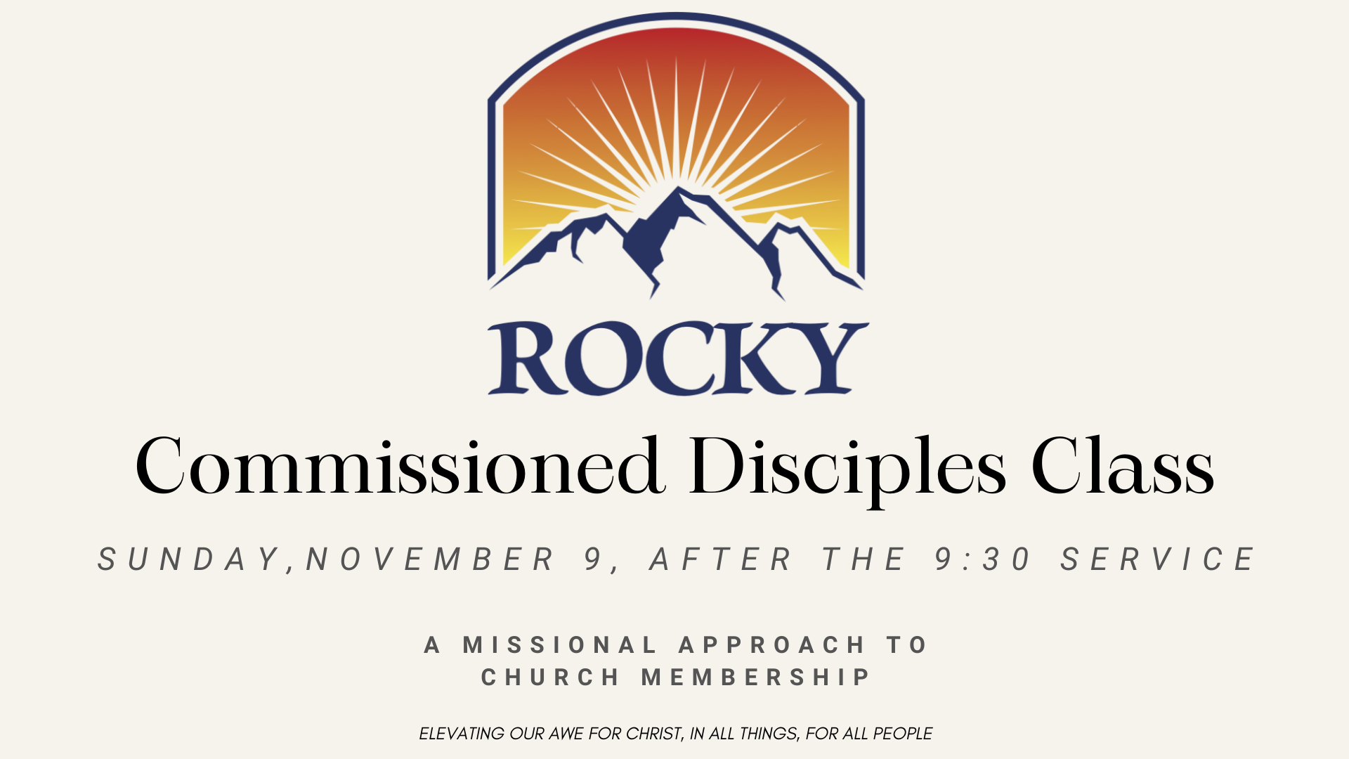 Commissioned Disciples Class