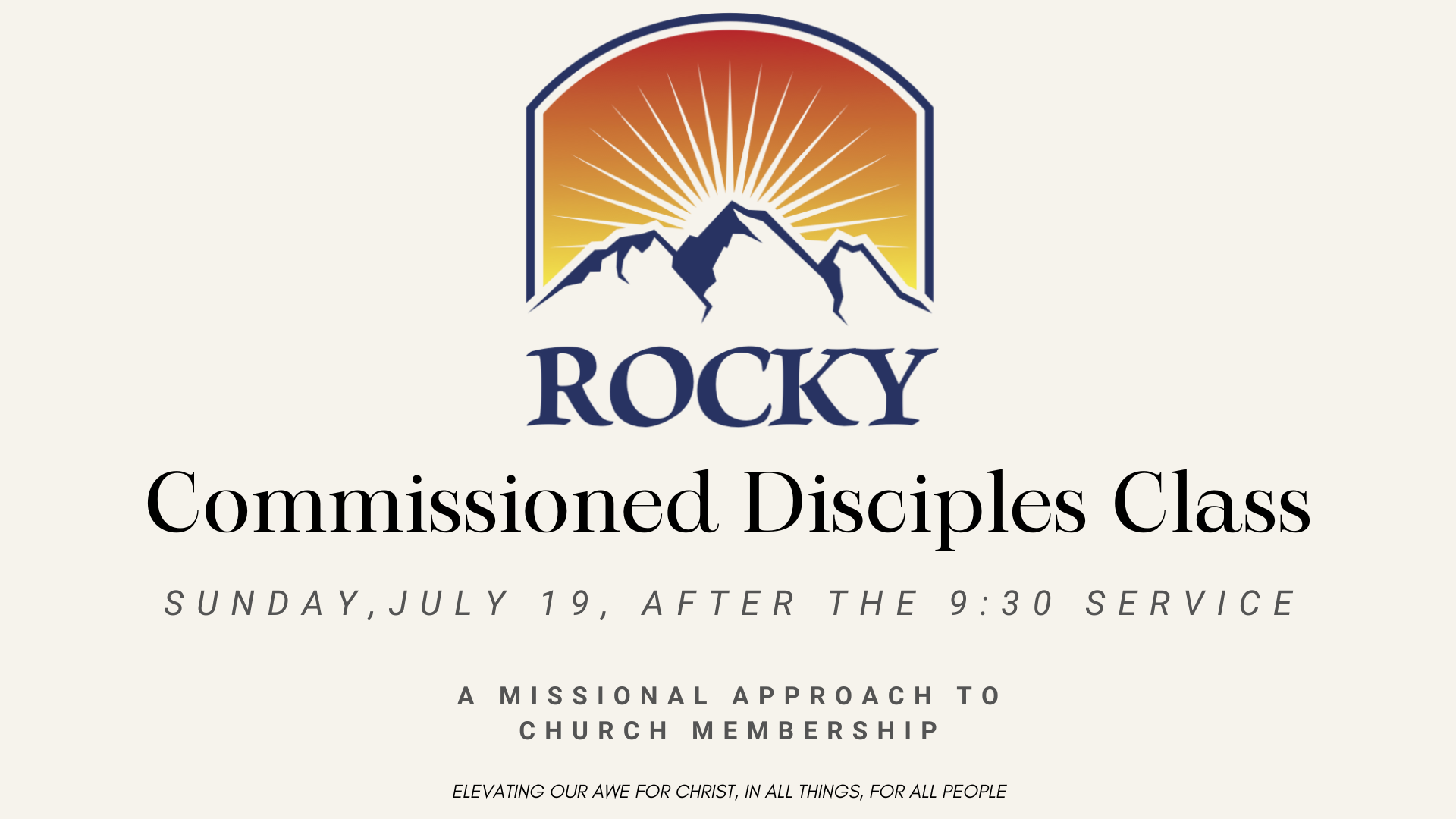 Commissioned Disciples Class