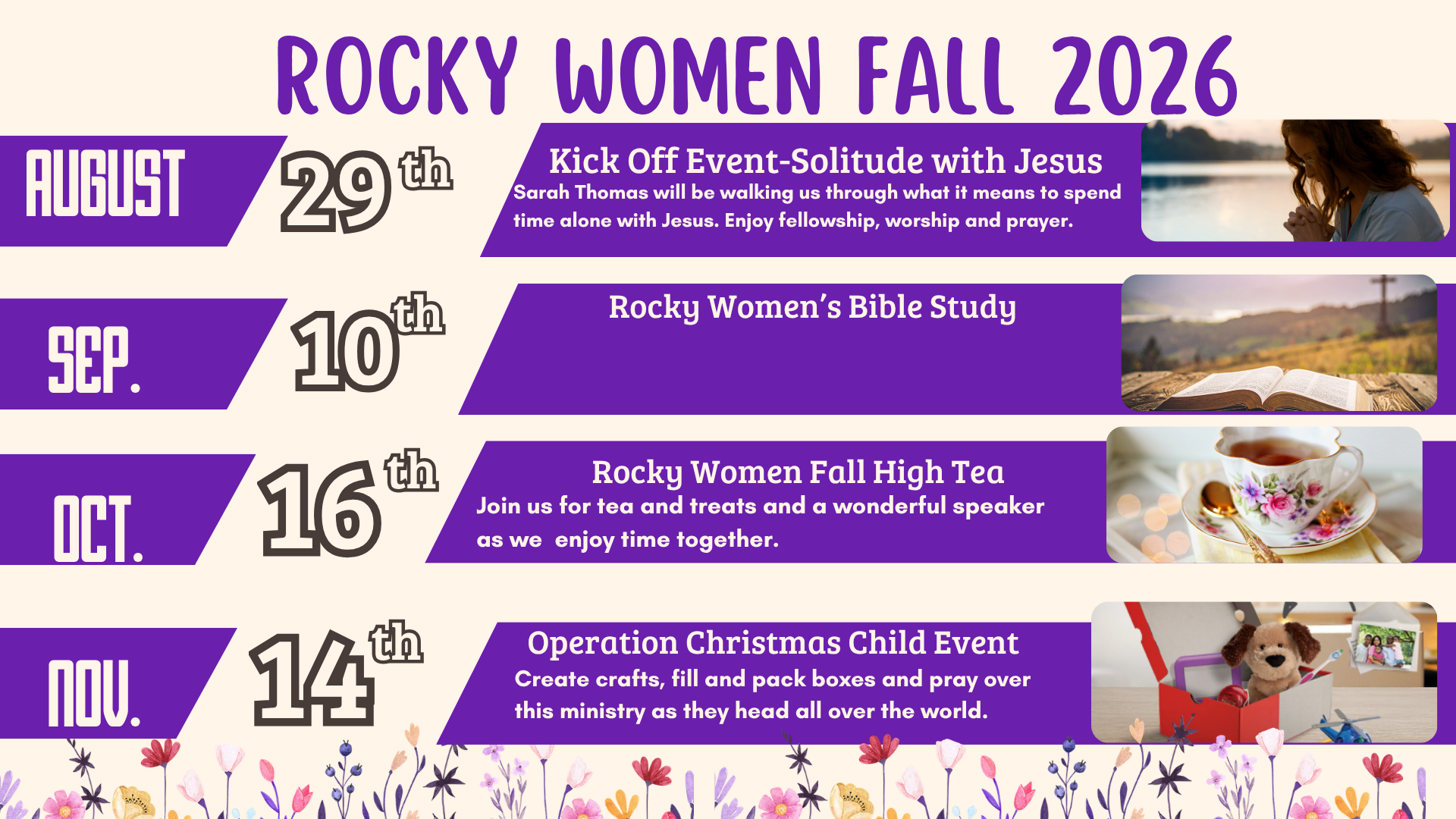 Womens events 2026